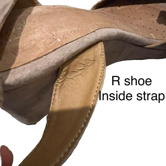 Clarks Palmdale Dasha Nude Suede Wedges 9.5 - Picture 10 of 10